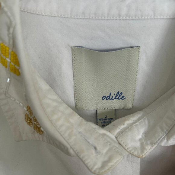 Anthropologie Odille White Button Down Shirt - Picture 3 of 5
